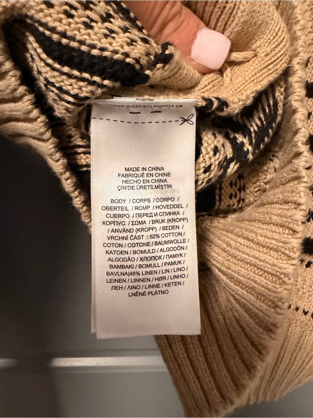Lauren Ralph Lauren Jacquard-Knit Linen-Blend Sweater MEDIUM - Picture 6 of 9